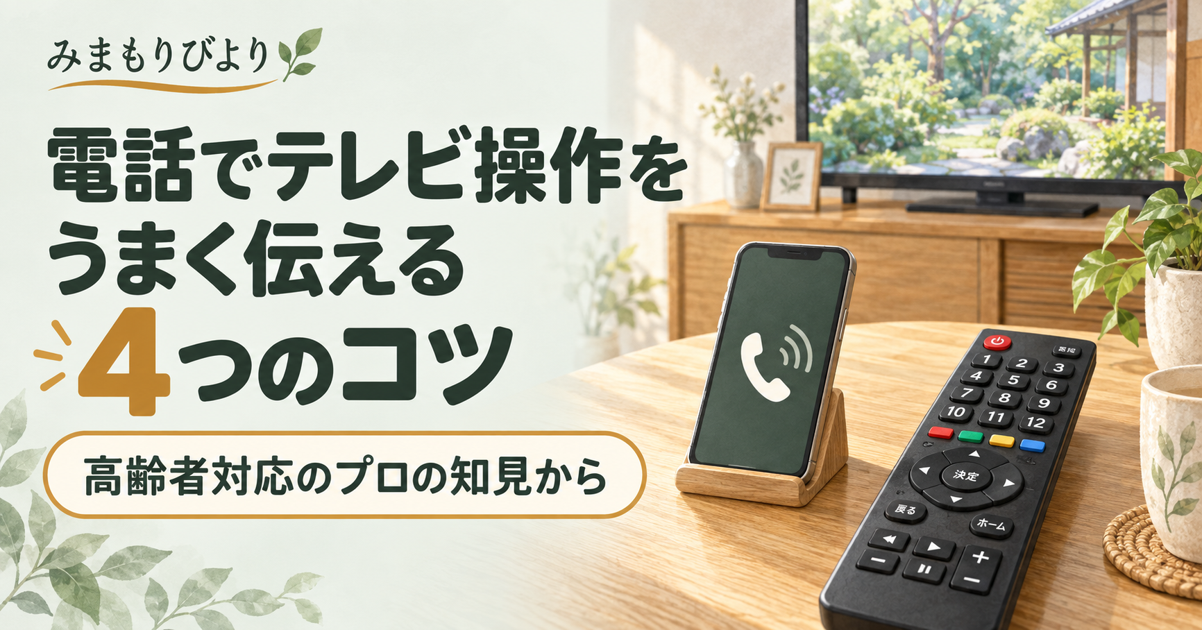 電話でテレビ操作をうまく伝える4つのコツ｜高齢者対応のプロの知見から