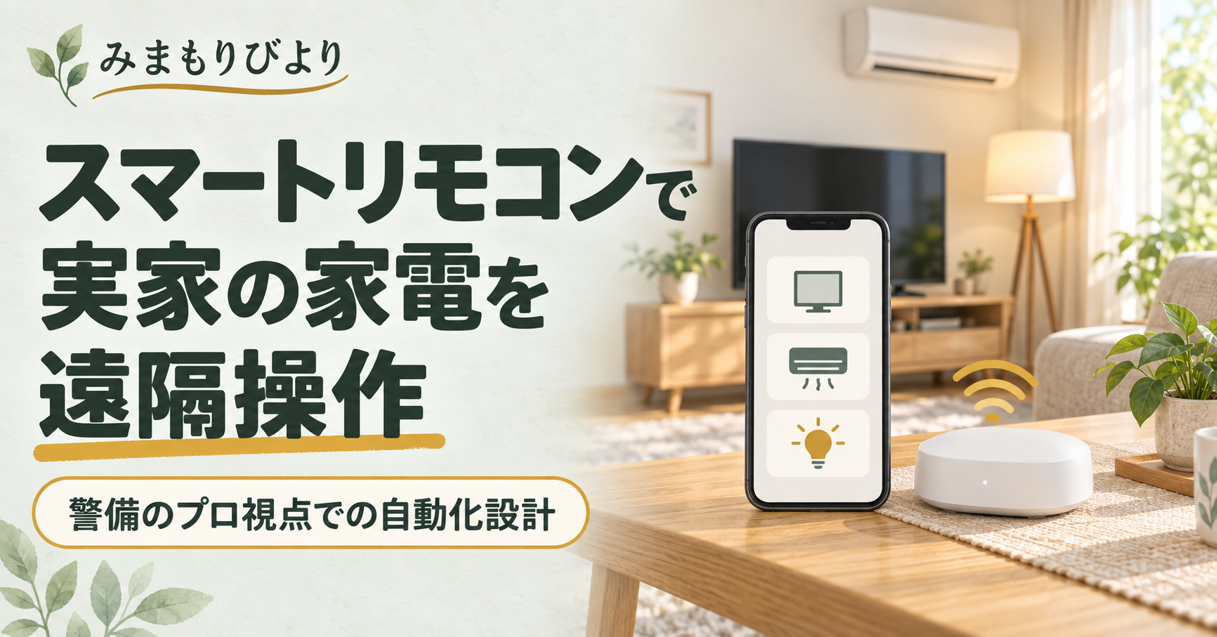 スマートリモコンで実家の家電を遠隔操作｜警備のプロ視点での自動化設計