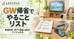 GW帰省でやることリスト｜動画配信・見守り機器の確認とデジタル終活