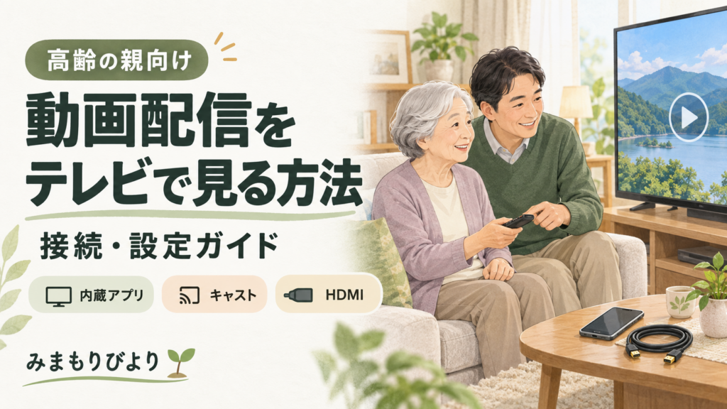 動画配信をテレビで見る方法｜高齢の親向け接続・設定ガイド