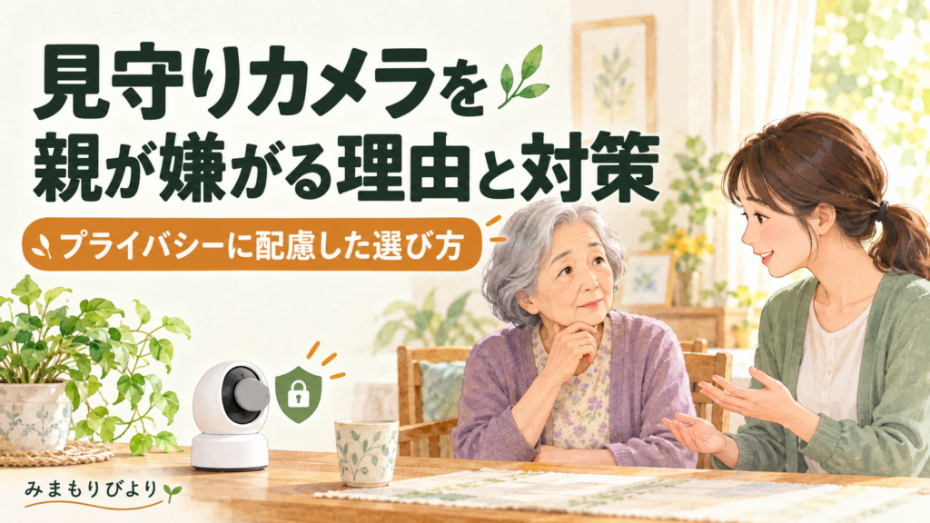 見守りカメラを親が嫌がる理由と対策｜プライバシーに配慮した選び方
