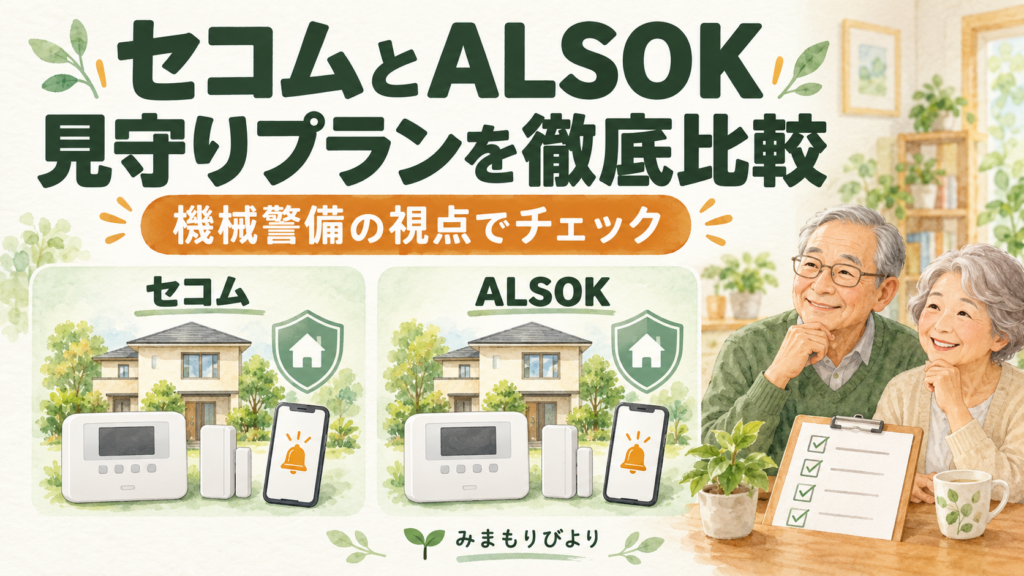 セコムとALSOKの見守りプランを機械警備視点で徹底比較