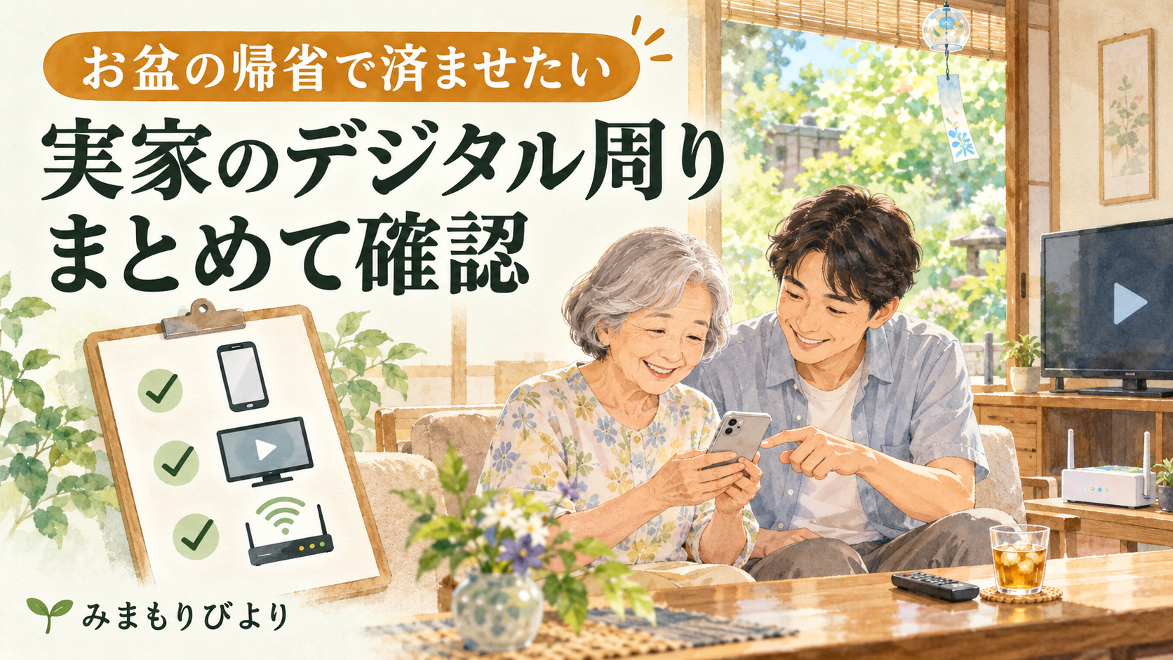お盆の帰省で済ませておきたい、実家のデジタル周りの対応