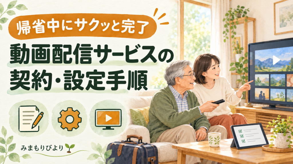 帰省中にサクッと完了させたい、動画配信サービスの契約・設定手順